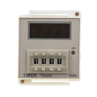 RS PRO Plug-in Digital Counter Timer Relay 1-Contact 12 V dc 48 V dc Time Range 99 h 59 min SPDT Switch 179-2914