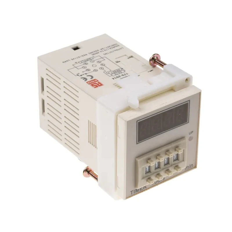 RS PRO Plug-in Digital Counter Timer Relay 1-Contact 12 V dc 48 V dc Time Range 99 h 59 min SPDT Switch 179-2914