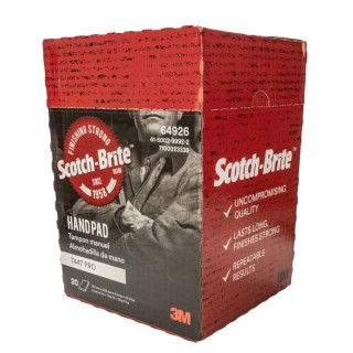 3M Silicon Carbide Very Fine Grade Power Sanding Pad, 228mm Length, 152mm Width, Maroon, Model 64926