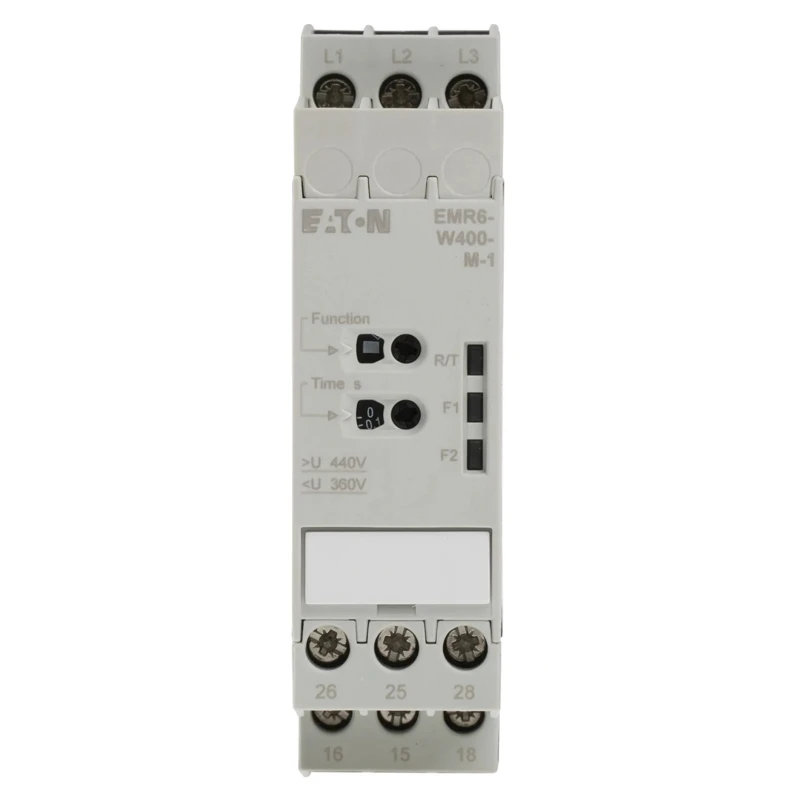 Eaton Monitoring Relay, 250 to 400 V AC Voltage Monitor Range, 2 CO Contacts, DIN Rail Mount, 400V AC 0 184778 EMR6-W400-M-1