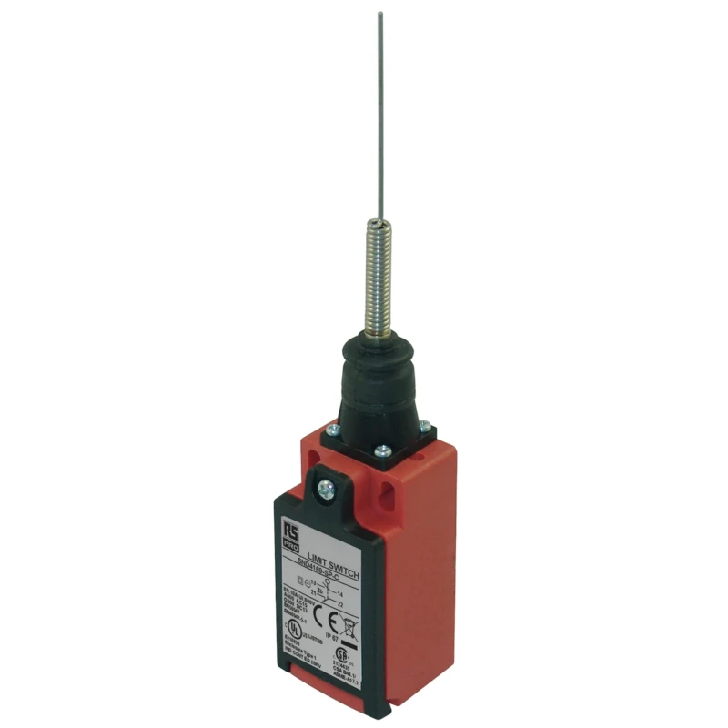 RS PRO Cats Whisker Limit Switch 1 NO/1 NC IP67 Glass Reinforced Plastic Housing 600V AC 10A IP67