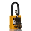 RS PRO Yellow 1-Lock Lockout Polyvinyl Chloride, ABS, Steel Safety Lockout Padlock 6mm Shackle Diameter 48mm Length 180-6819
