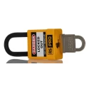 RS PRO Yellow 1-Lock Lockout Polyvinyl Chloride, ABS, Steel Safety Lockout Padlock 6mm Shackle Diameter 48mm Length 180-6819