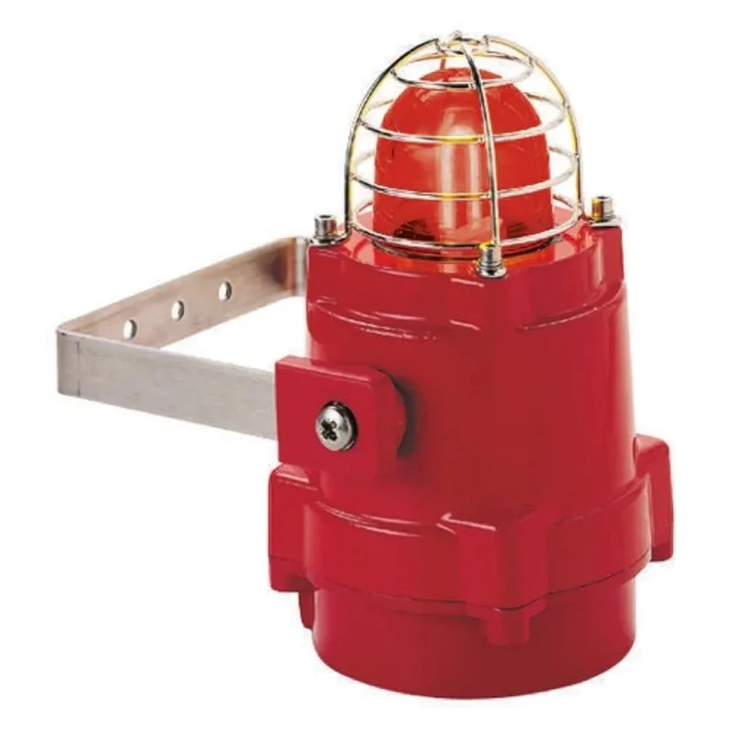 e2s BExBG15 Series Red Beacon 24V DC Strobe Bracket, Xenon Bulb, IP67 BEXBG15DPDC024AB1A1R/R