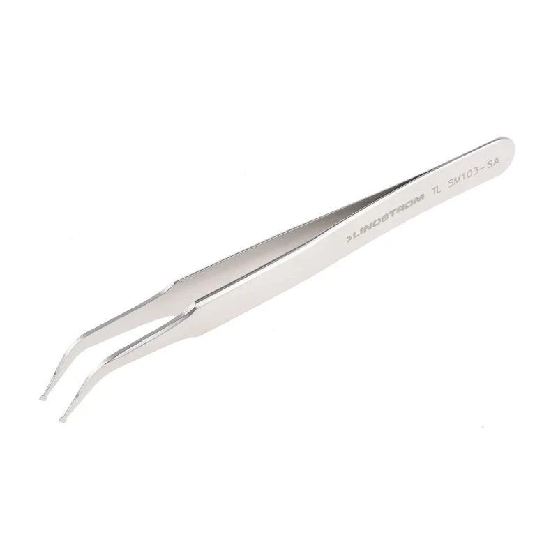 Lindstrom Stainless Steel Fine, Round ESD Safe Tweezer 115mm TL SM 103-SA