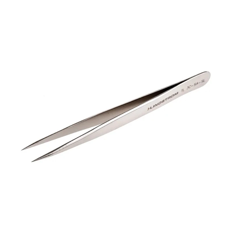 Lindstrom 120mm Stainless Steel Fine, Round ESD Safe Tweezer TL SM 110-SA