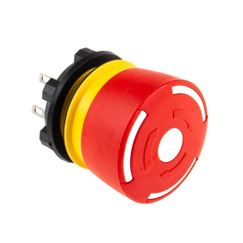 EAO 84 Series Twist Release Emergency Stop Push Button, Panel Mount, 22.5 mm Cutout, 1 NO/1 NC, IP65 