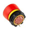 EAO 84 Series Twist Release Emergency Stop Push Button, Panel Mount, 22.5 mm Cutout, 1 NO/1 NC, IP65 