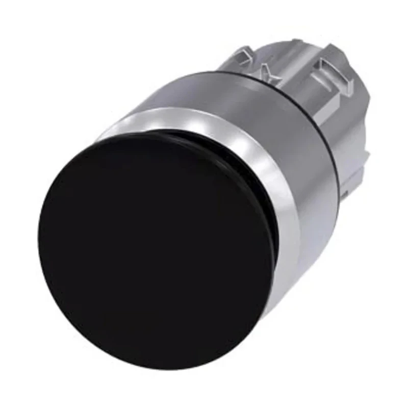 Siemens SIRIUS ACT 3SU10 Series Black Latching Push Button Head, 22 mm Cutout, IP69K IP67 IP66 3SU1050-1AA10-0AA0