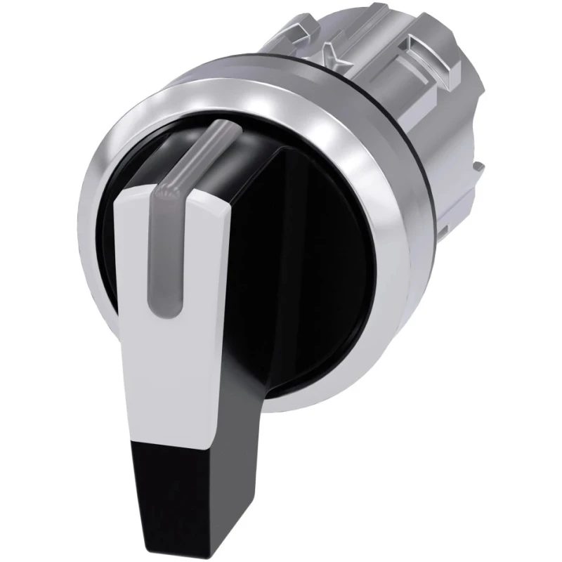 Siemens SIRIUS ACT 3SU10 Series 3 Position Illuminated Selector Switch Head, 22 mm Cutout, White Handle 3SU1052-2CM60-0AA0