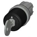 Siemens SIRIUS ACT 3SU10 3-position Momentary Key Switch Head, 22 mm Cutout Diameter 3SU1050-5BN01-0AA0