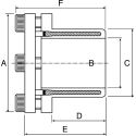Lenze Locking Bush Steel 57mm Bore Diameter 30 mm OD, Length 52 mm, Torque 420 Nm ETP CLASSIC 30MM