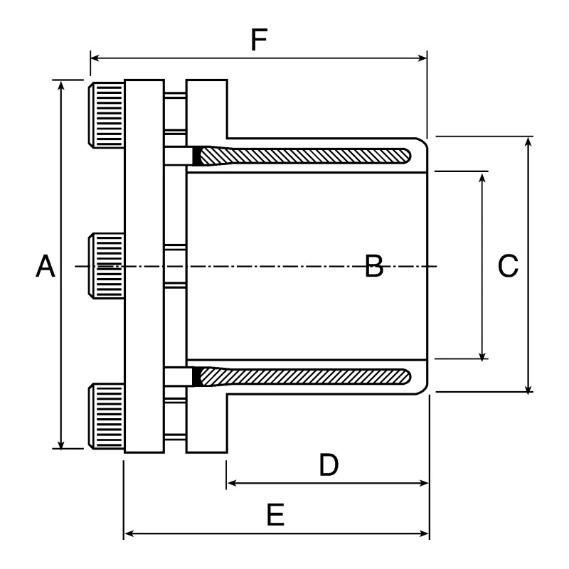 Lenze Locking Bush Steel 57mm Bore Diameter 30 mm OD, Length 52 mm, Torque 420 Nm ETP CLASSIC 30MM