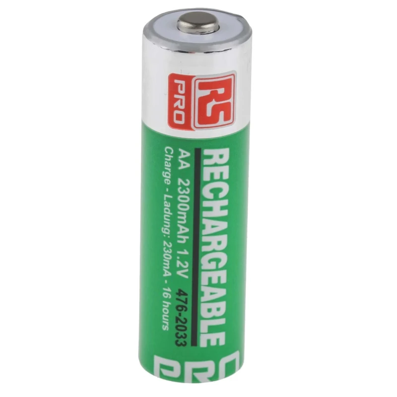 RS PRO AA Nickel Metal Hydride Rechargeable Battery 2.3 Ah 1.2 V Pack of 4 476-2033