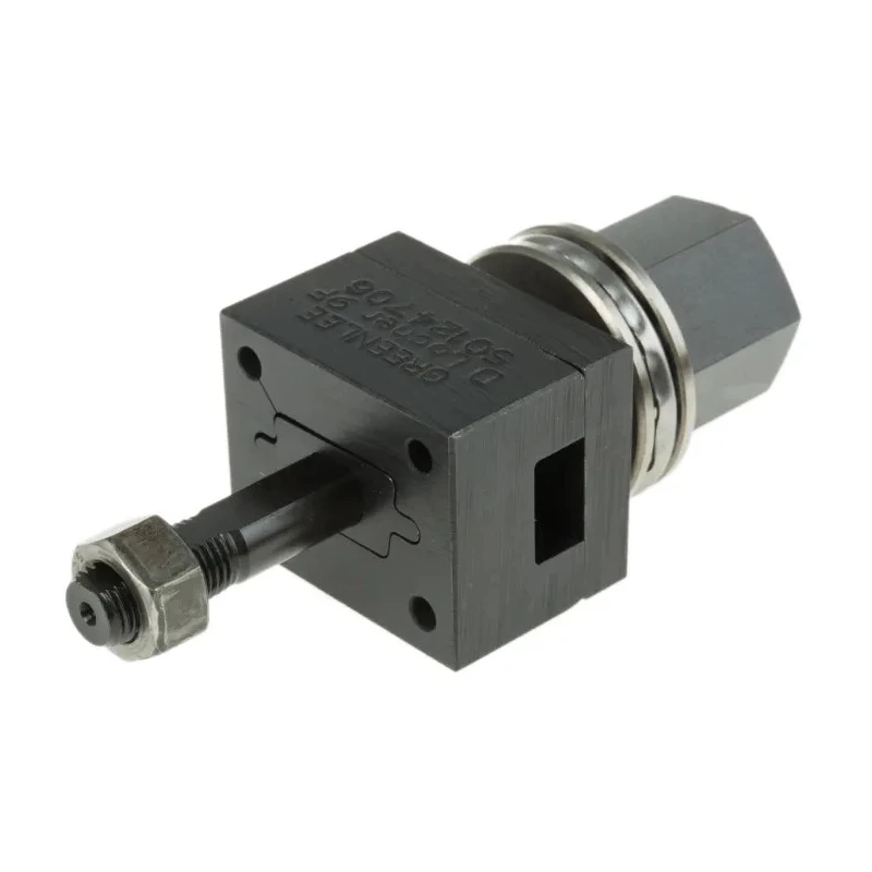 Greenlee Hydraulic 1 Piece Punch & Die Set, 21.3 x 12.9 mm Hole Size, 1.6 mm Cutting Capacity, 9 Way D F Hole Shape 50124706
