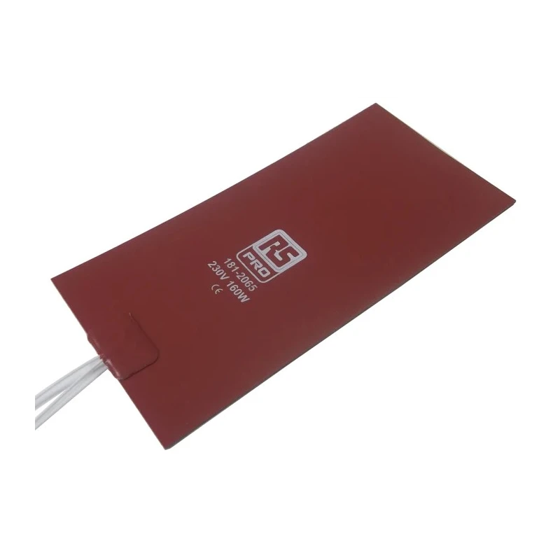 RS PRO Silicone Heater Mat 230V AC 160W Rectangle 8in x 4in 181-2065