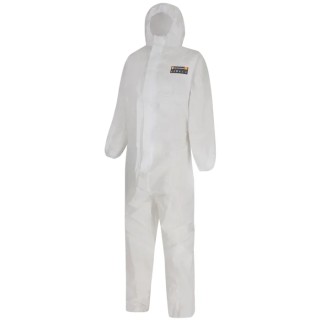 Skytec White Disposable Coverall Overall 122 to 130 cm Chest Size 2XL PDS1B/HS1000/WH5