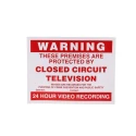 RS PRO Vinyl Self-Adhesive CCTV Sign English Language 100 mm x 130 mm 181-2223