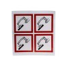 RS PRO White Gloss Polymeric Vinyl Safety Label GHS Corrosive Text 100 mm x 100 mm 181-2255