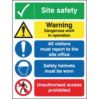RS PRO Safety Poster Polypropylene English 400 mm Height 300 mm Width 181-2229