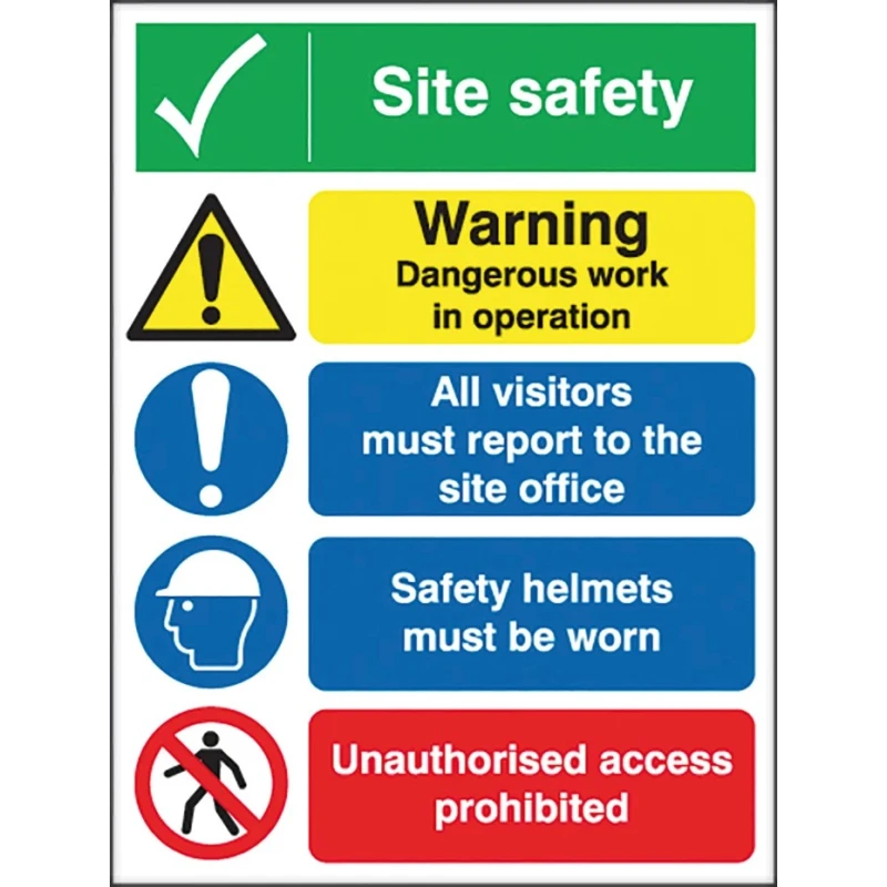 RS PRO Safety Poster Polypropylene English 400 mm Height 300 mm Width 181-2229