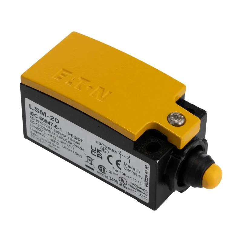 Eaton LS-Titan Series Plunger Limit Switch Metal Housing 415V AC 6A 266155 LSM-20
