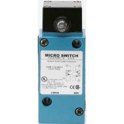 Honeywell Technologies HDLS Series Rotary Head Limit Switch DPDT, IP67, Die Cast Zinc Housing, 240V AC, 10A LS4M2D