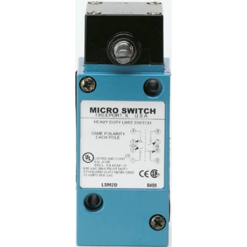 Honeywell Technologies HDLS Series Rotary Head Limit Switch DPDT, IP67, Die Cast Zinc Housing, 240V AC, 10A LS4M2D