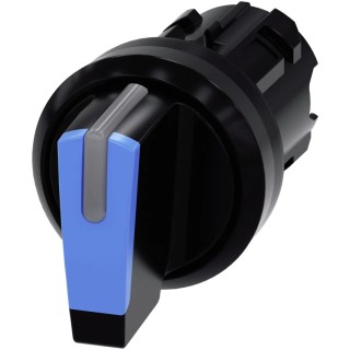 Siemens SIRIUS ACT 3 Position Illuminated Selector Switch Head, 22 mm Cutout, Black Handle, IP66 IP69K 3SU1002-2BL50-0AA0