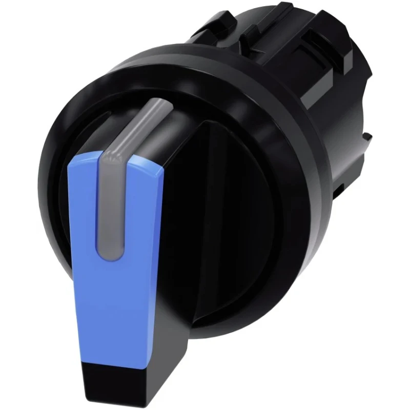 Siemens SIRIUS ACT 3 Position Illuminated Selector Switch Head, 22 mm Cutout, Black Handle, IP66 IP69K 3SU1002-2BL50-0AA0