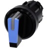 Siemens SIRIUS ACT 3 Position Illuminated Selector Switch Head, 22 mm Cutout, Black Handle, IP66 IP69K 3SU1002-2BL50-0AA0