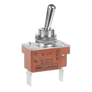 NKK Switches Toggle Switch Panel Mount On-Off SPST Tab Terminal 30V DC 125V AC S1F