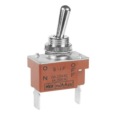 NKK Switches Toggle Switch Panel Mount On-Off SPST Tab Terminal 30V DC 125V AC S1F
