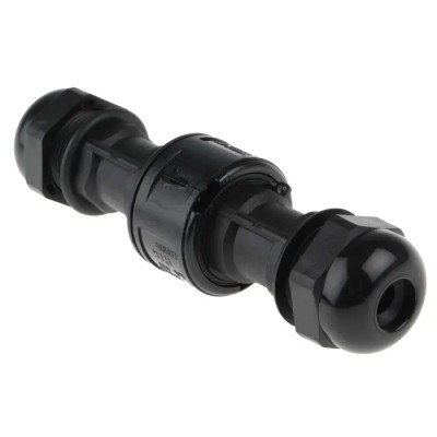 ABB 3 Pole IP68 Rating Cable Main In-Line Connector Male/Female 16A 250V AC IP68 140mm Length Diameter 37mm IP68