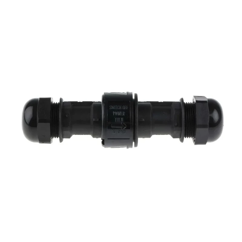 ABB 3 Pole IP68 Rating Cable Main In-Line Connector Male/Female 16A 250V AC IP68 140mm Length Diameter 37mm IP68