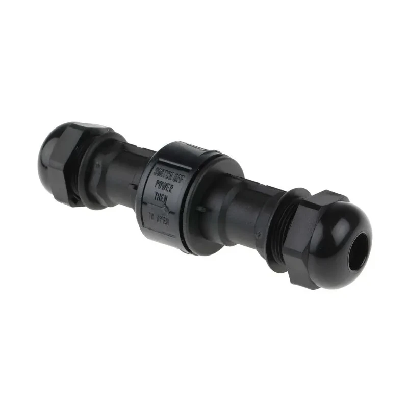 ABB 3 Pole IP68 Rating Cable Main In-Line Connector Male/Female 16A 250V AC IP68 140mm Length Diameter 37mm IP68