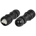 ABB 3 Pole IP68 Rating Cable Main In-Line Connector Male 16A 250V 85mm Length 37mm Diameter 