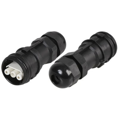 ABB 3 Pole IP68 Rating Cable Main In-Line Connector Male 16A 250V 85mm Length 37mm Diameter 