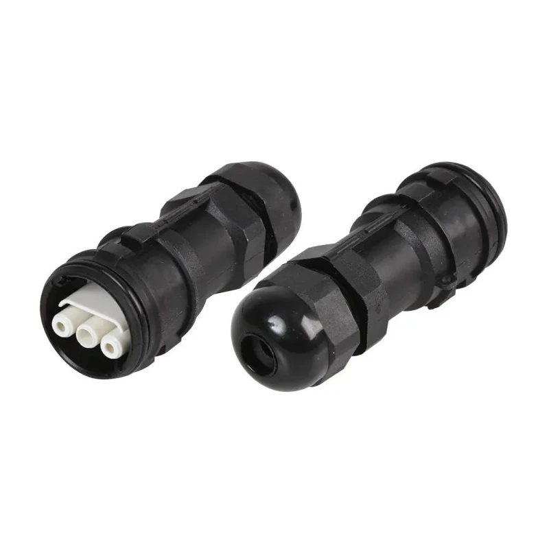 ABB 3 Pole IP68 Rating Cable Main In-Line Connector Male 16A 250V 85mm Length 37mm Diameter 