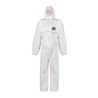 Skytec White Disposable Overall, Size S, Chest 90 to 98 cm, Chemical Resistant Polyethylene Fabric PDS2B/HS2200/WH1