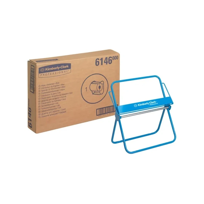 Kimberly Clark Wall Manual Blue Wipe Dispenser Wall Mounting 515mm Width 328mm Height 300mm Depth 6146
