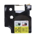 Dymo Black on Yellow Industrial Label Printer Tape 19 mm Width, 5.5 m Length 18433