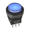 NKK Switches LB Series Illuminated Push Button Switch, On-On, Panel Mount, 22 mm Cutout, SPDT, IP65, 30 V dc 250 V LB15CGW01