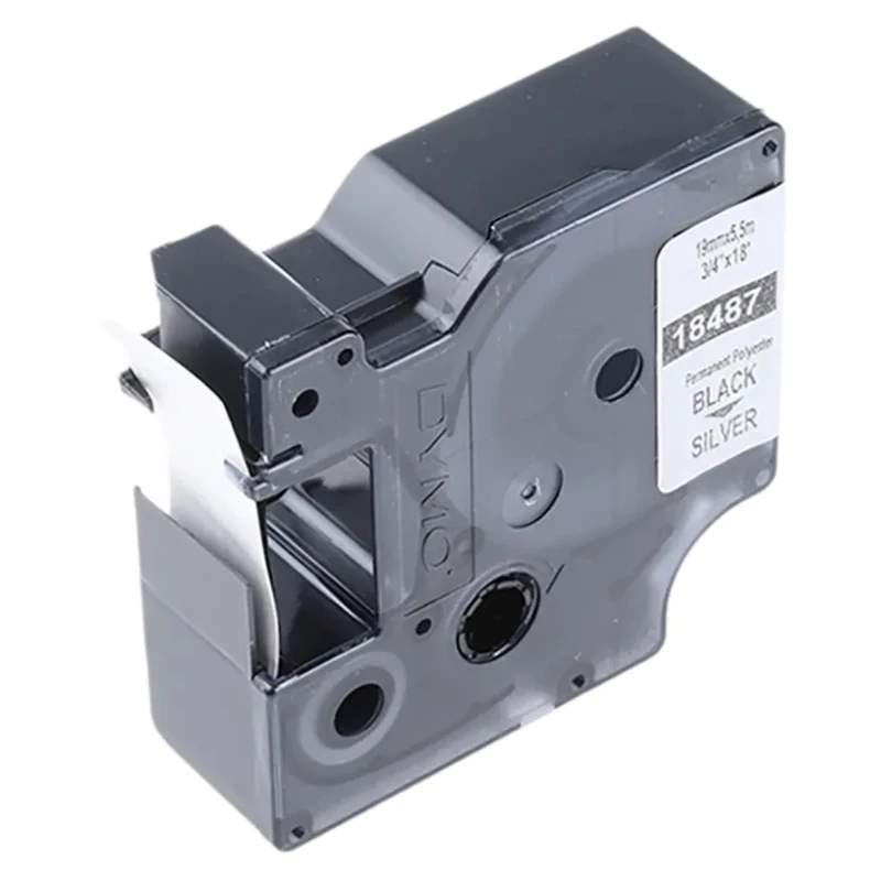 Dymo Black on Silver Label Printer Tape 19 mm Width 5.5 m Length 18487