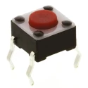 TE Connectivity IP67 Red Tactile Switch Button 0.7 mm Actuator Length, SPST 50mA 24 V dc Surface Mount 1825910-3