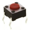 TE Connectivity IP67 Red Tactile Switch Button 0.7 mm Actuator Length, SPST 50mA 24 V dc Surface Mount 1825910-3