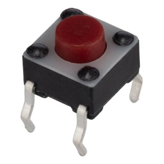 TE Connectivity IP67 Red Tactile Switch Button 1.4 mm SPST 50mA 24 V dc Surface 1825910-7
