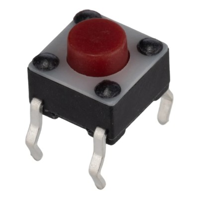 TE Connectivity IP67 Red Tactile Switch Button 1.4 mm SPST 50mA 24 V dc Surface 1825910-7
