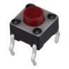 TE Connectivity IP67 Red Tactile Switch Button 1.4 mm SPST 50mA 24 V dc Surface 1825910-7