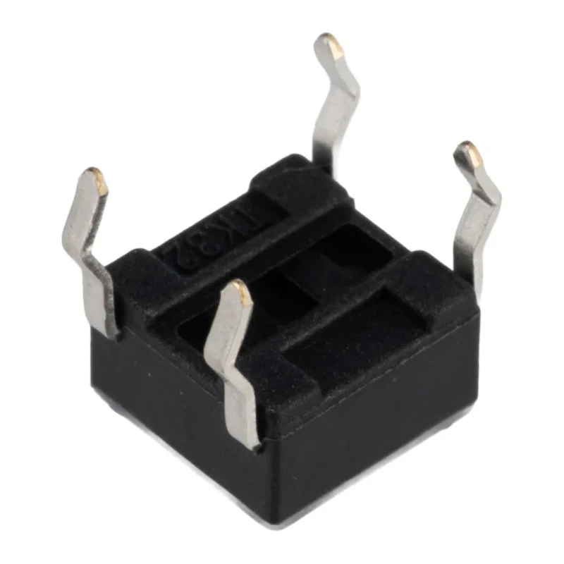 TE Connectivity IP67 Red Tactile Switch Button 1.4 mm Actuator Length SPST 50mA 24 V dc Surface Mount 1825910-7